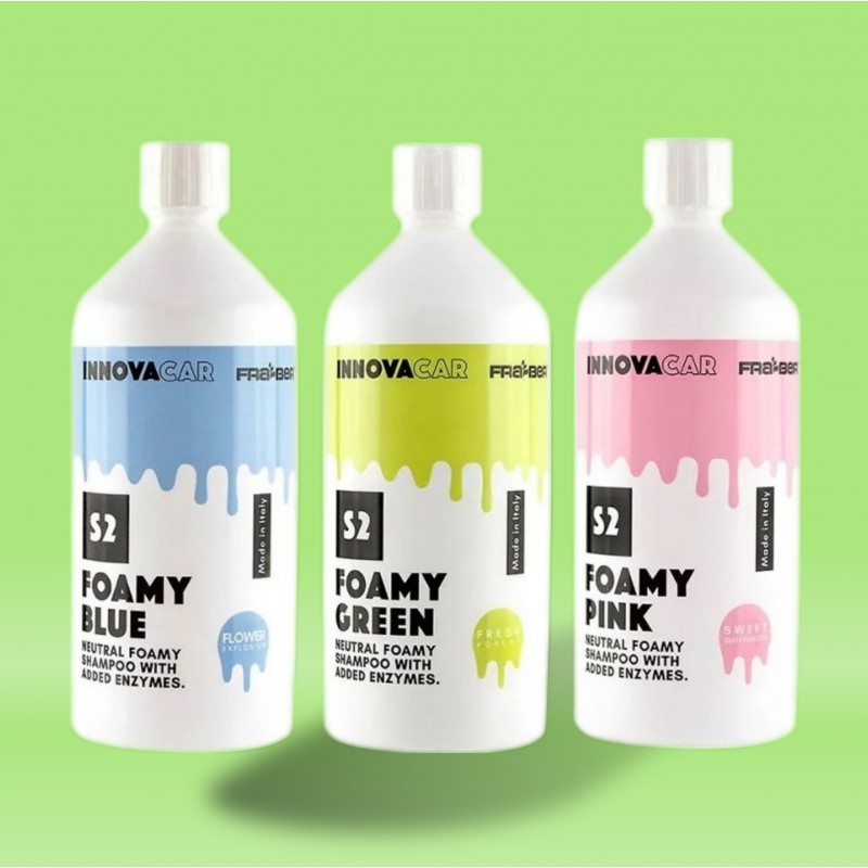 Innovacar S2 FOAMY 中性泡沫洗車液彩泡系列 1L (藍色)  